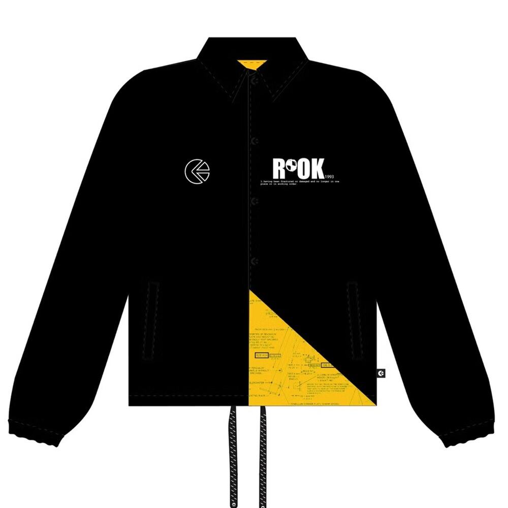 Ethika Men’s Lightweight Rook Hazard Black Coach‎ Jacket NWT Size M